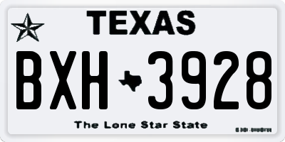 TX license plate BXH3928