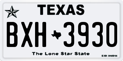 TX license plate BXH3930