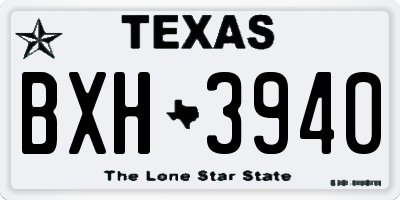 TX license plate BXH3940