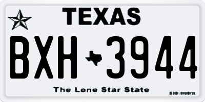 TX license plate BXH3944