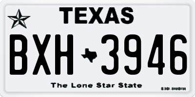 TX license plate BXH3946