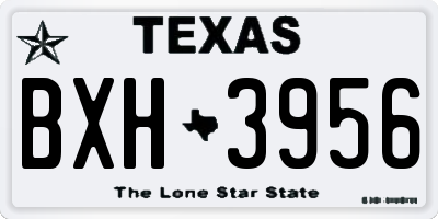 TX license plate BXH3956