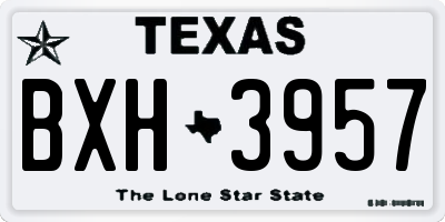 TX license plate BXH3957
