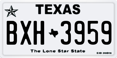 TX license plate BXH3959