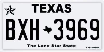 TX license plate BXH3969