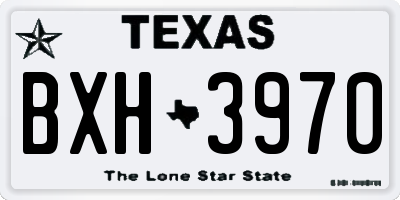 TX license plate BXH3970