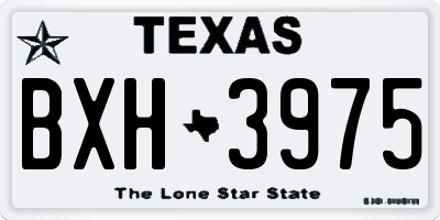 TX license plate BXH3975
