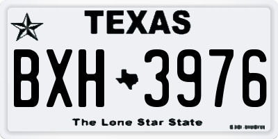 TX license plate BXH3976