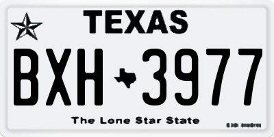 TX license plate BXH3977