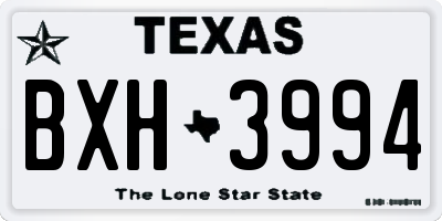 TX license plate BXH3994