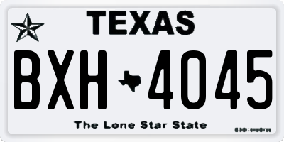 TX license plate BXH4045