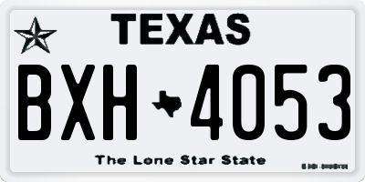TX license plate BXH4053
