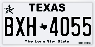 TX license plate BXH4055