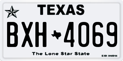 TX license plate BXH4069