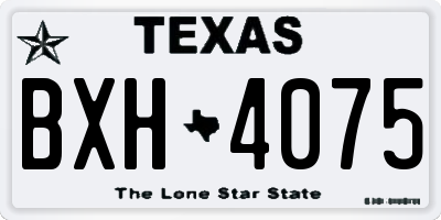 TX license plate BXH4075