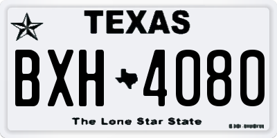 TX license plate BXH4080