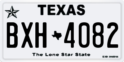 TX license plate BXH4082