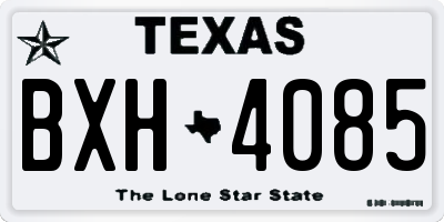 TX license plate BXH4085