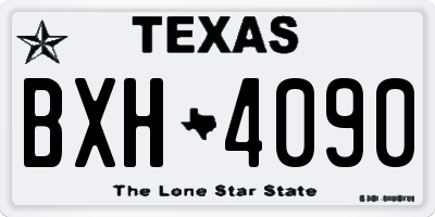 TX license plate BXH4090