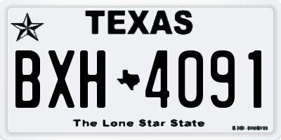 TX license plate BXH4091