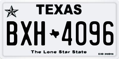 TX license plate BXH4096