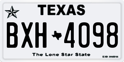 TX license plate BXH4098