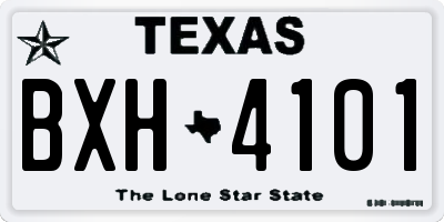 TX license plate BXH4101