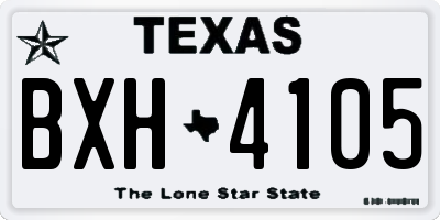 TX license plate BXH4105