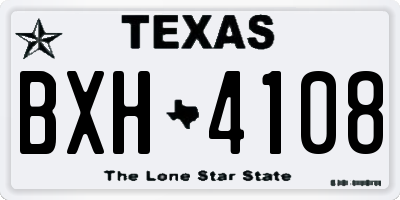 TX license plate BXH4108