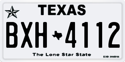 TX license plate BXH4112