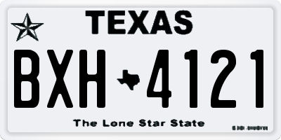 TX license plate BXH4121