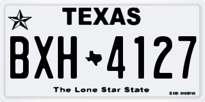 TX license plate BXH4127