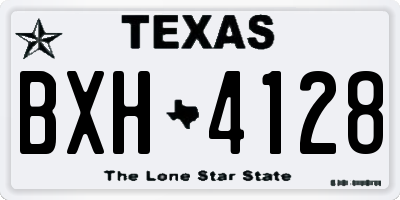TX license plate BXH4128