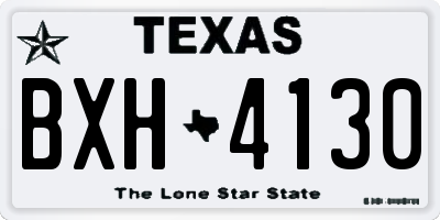 TX license plate BXH4130