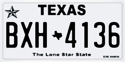TX license plate BXH4136