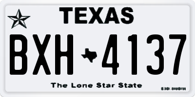 TX license plate BXH4137