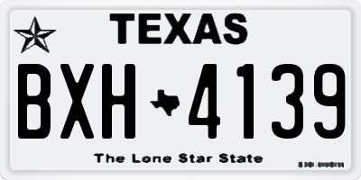 TX license plate BXH4139