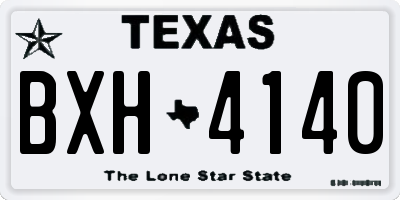 TX license plate BXH4140