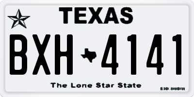 TX license plate BXH4141