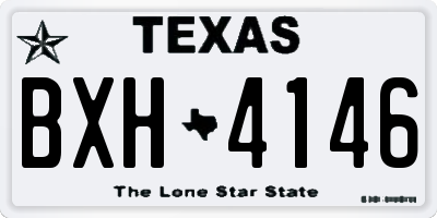 TX license plate BXH4146