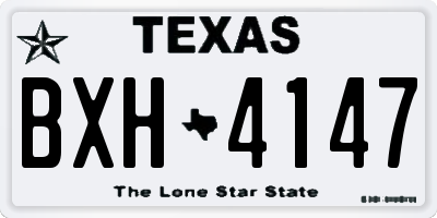 TX license plate BXH4147