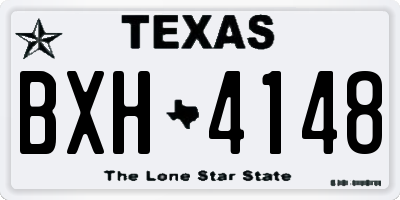 TX license plate BXH4148
