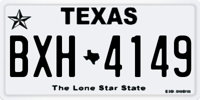 TX license plate BXH4149