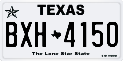 TX license plate BXH4150