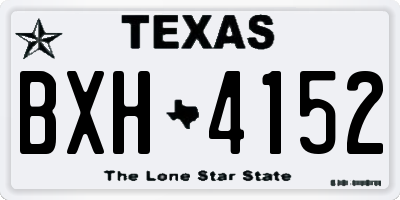 TX license plate BXH4152