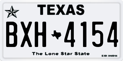 TX license plate BXH4154
