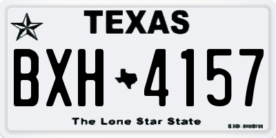 TX license plate BXH4157
