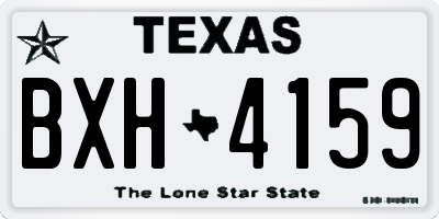 TX license plate BXH4159