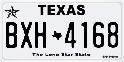 TX license plate BXH4168