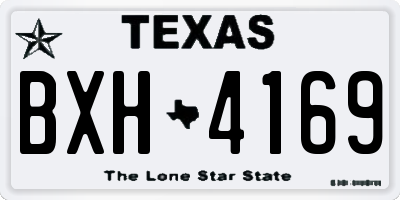 TX license plate BXH4169